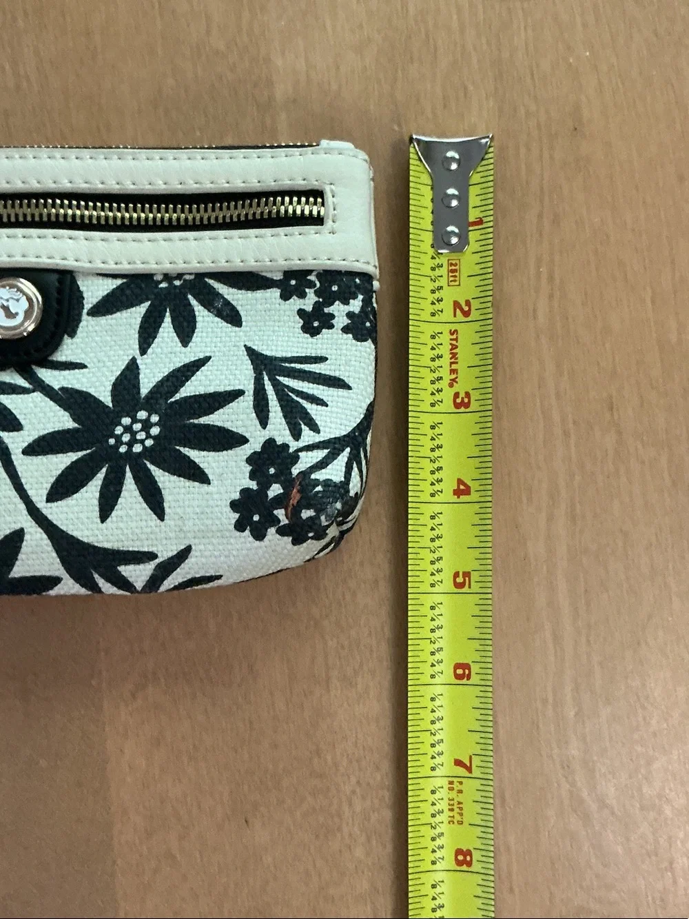 Spartina 449 Daufuskie Island Floral Wristlet Wallet Linen Leather EUC